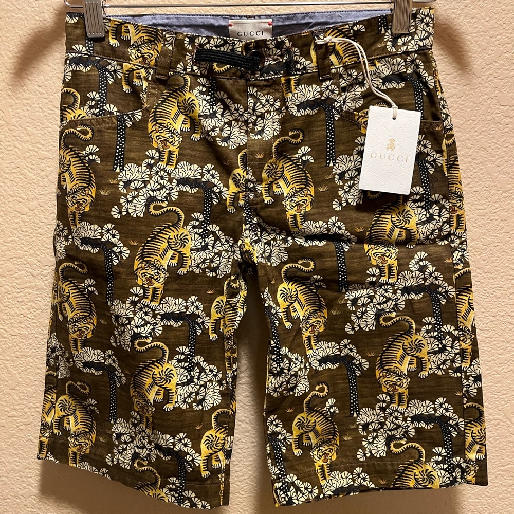 New Gucci Tiger Shorts Kids Size 10 Waist 28
